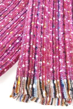 Sciarpa fucsia a coste multicolor calda GianMarco Venturi CLASS 62624