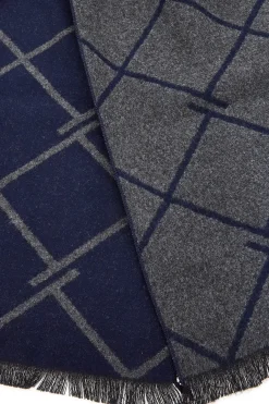 Sciarpa grigia fantasia geometrica double face Roncato 46,003,18