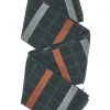 Sciarpa in viscosa nera a quadri con righe RONCATO 46,003,06