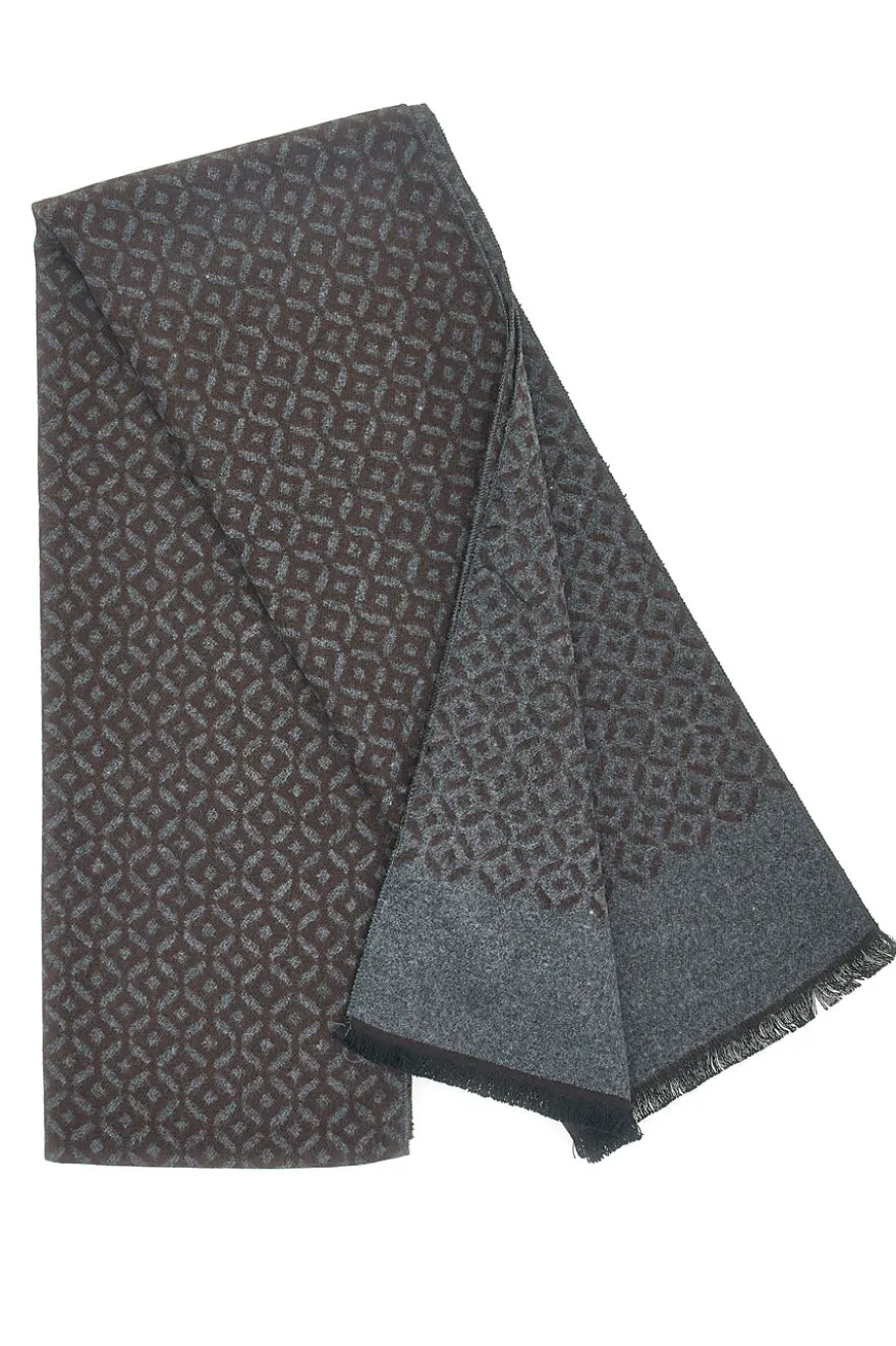 Sciarpa Marrone e Grigia Double Face Gianmarco Venturi 61021