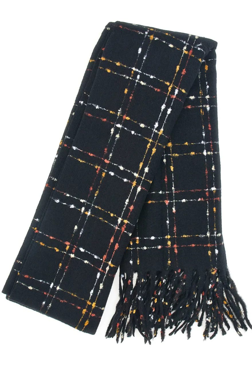 Sciarpa nera fantasia a quadri calda Roncato 46,003,52
