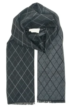 Sciarpa Nero e Grigio Double Face Gianmarco Venturi 61027