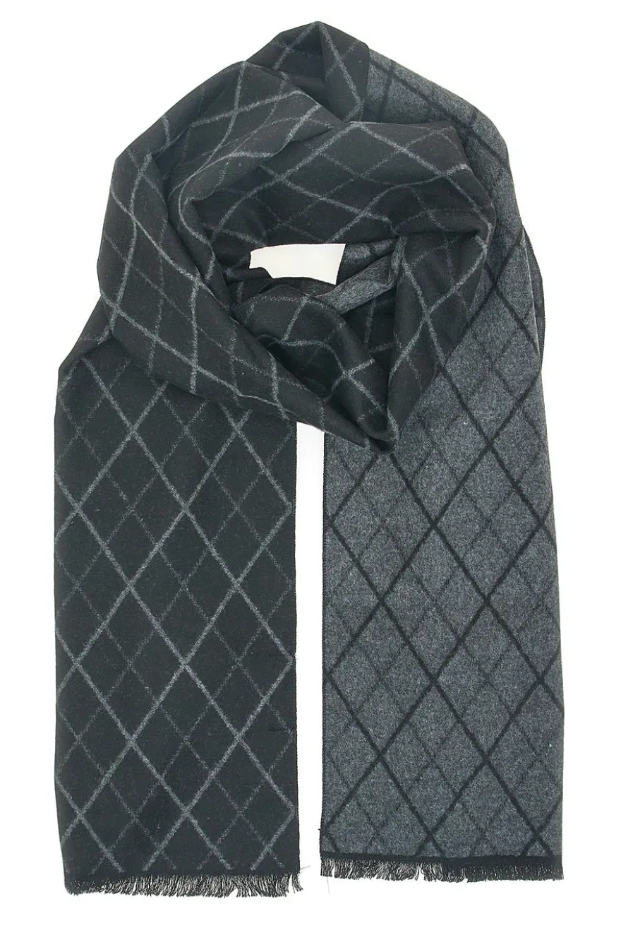 Sciarpa Nero e Grigio Double Face Gianmarco Venturi 61027