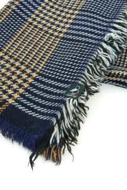 Sciarpa Pied de Poule Blu e Beige Basile 0149/U