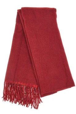 Sciarpa rossa double face con frange calda Biagiotti LB25W255-09