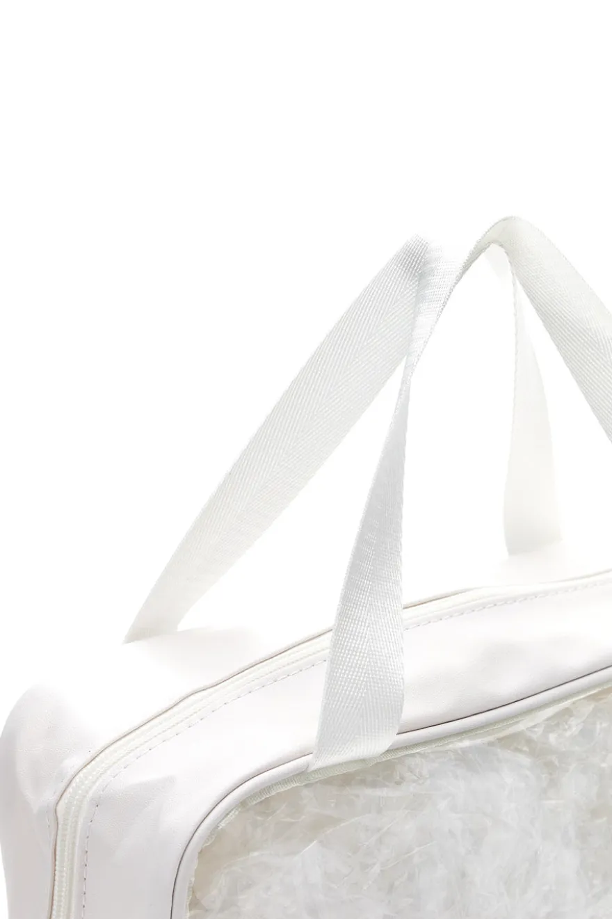 Set beauty bianco con inserti trasparenti Coveri BERNA 099