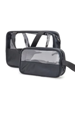 Set beauty nero con inserti trasparenti Coveri BERNA 099