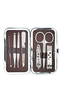 Set manicure azzurro con custodia Selun