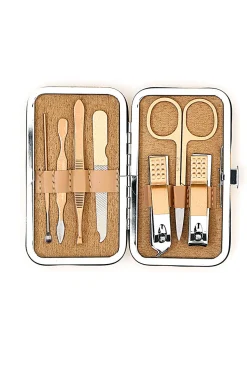 Set manicure giallo con custodia Selun