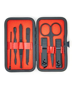Set manicure nero con custodia Selun