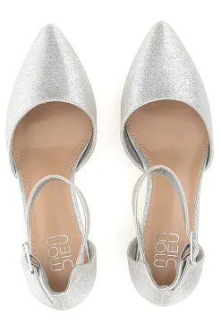 Silberne Pumps mit mittlerem Absatz Mon dieu 8257482839
