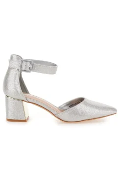 Silberne Pumps mit mittlerem Absatz Mon dieu 8257482839