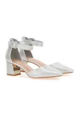 Silberne Pumps mit mittlerem Absatz Mon dieu 8257482839