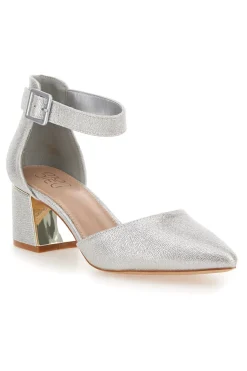 Silberne Pumps mit mittlerem Absatz Mon dieu 8257482839