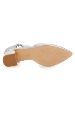 Silberne Pumps mit mittlerem Absatz Mon dieu 8257482839