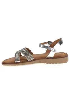 Silberne Sandalen mit geflochtenen Riemen Café kosten RH24