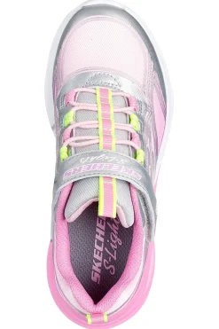 Silber-rosa Sneakers mit Lichtern und glitzerndem Obermaterial Skechers Cosmic Glow