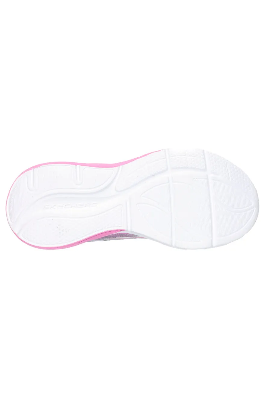 Silber-rosa Sneakers mit Lichtern und glitzerndem Obermaterial Skechers Cosmic Glow