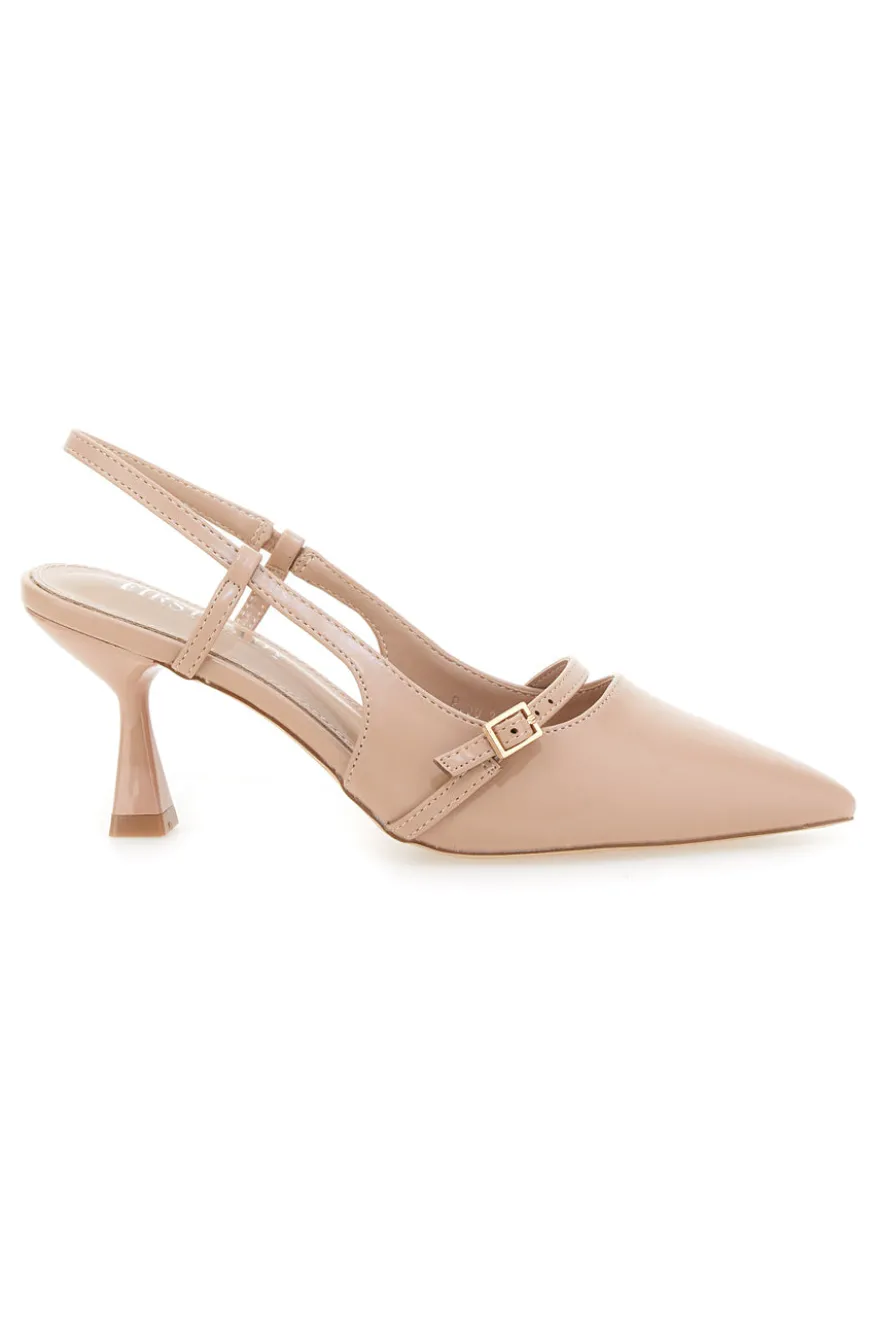 SingBack Nude Pump mit spitzem Absatz FIRST LADY P530