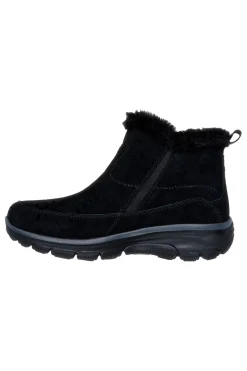 Skechers – Easy Going – Cool – Schwarze Stiefeletten mit Reißverschluss und Memory-Schaum