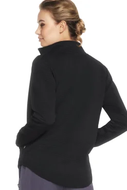 Skechers – JA78 – Schwarze Jacke mit Reißverschluss aus recyceltem Stoff