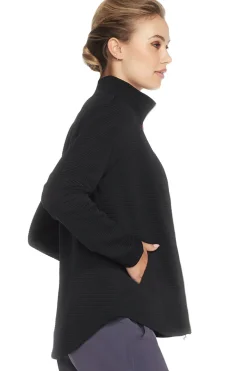 Skechers – JA78 – Schwarze Jacke mit Reißverschluss aus recyceltem Stoff