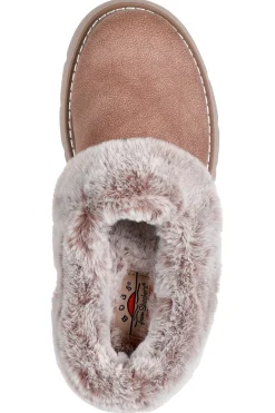 Skechers – Keepsakes Lite – Cozy Blend – Hausschuhe in Beige mit Kunstfellfutter