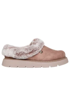 Skechers – Keepsakes Lite – Cozy Blend – Hausschuhe in Beige mit Kunstfellfutter