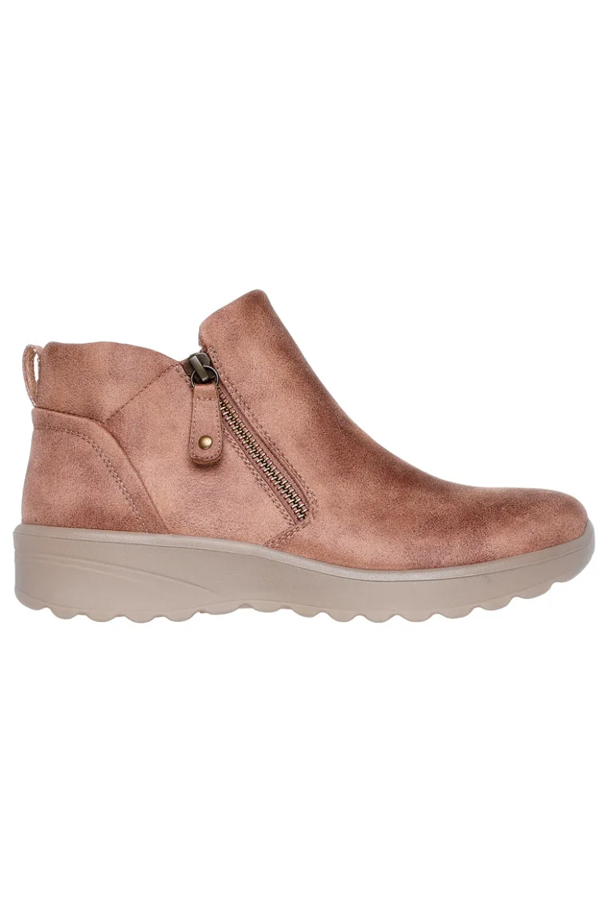 Skechers – Lovely Vibe – Fall In Bloom – Vegane, beige Stiefeletten