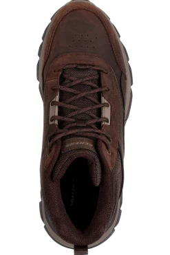 Skechers – Santoro Hopkins – Braune Slip-On-Stiefeletten aus Leder