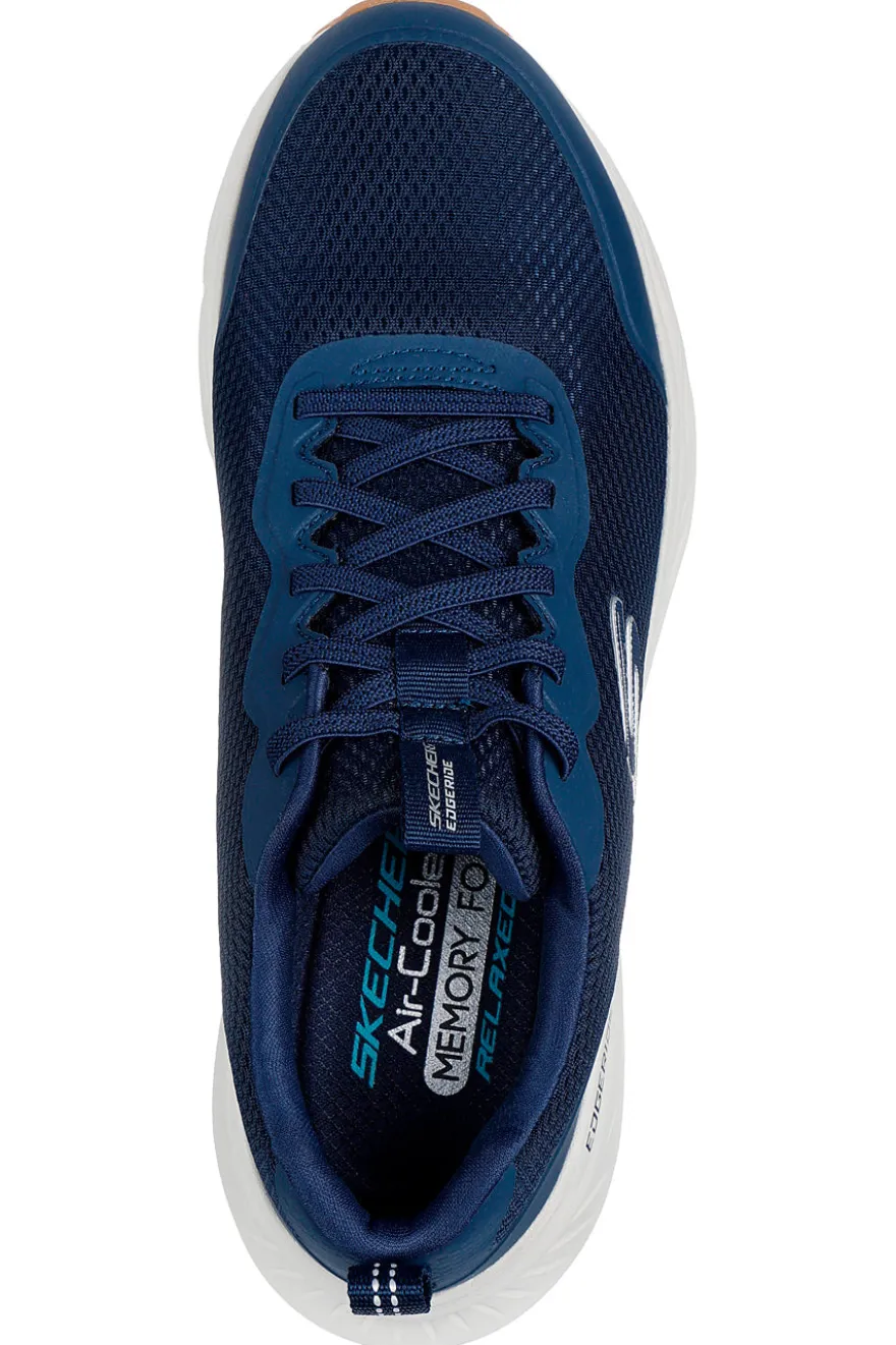 Skechers Edgeride Memory Foam Insole Navy Sneakers - Rekze