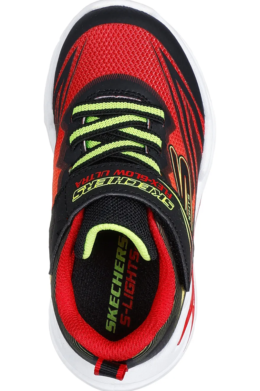 SKECHERS FLEX-GLOW ULTRA NERO/ROSSO