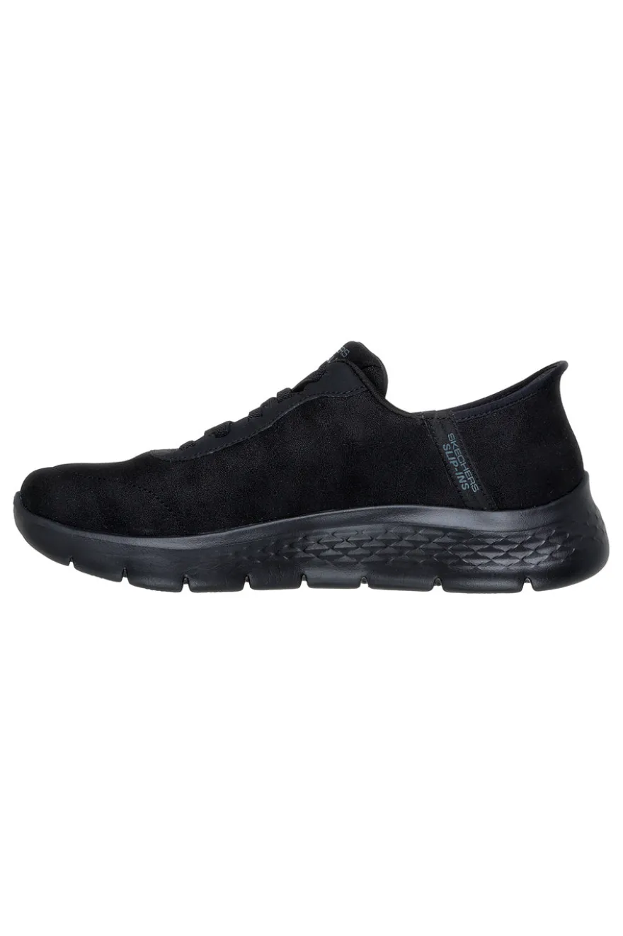 Skechers GO WALK FLEX SMOOTH MOTION – flexible schwarze Slip-On-Sneaker