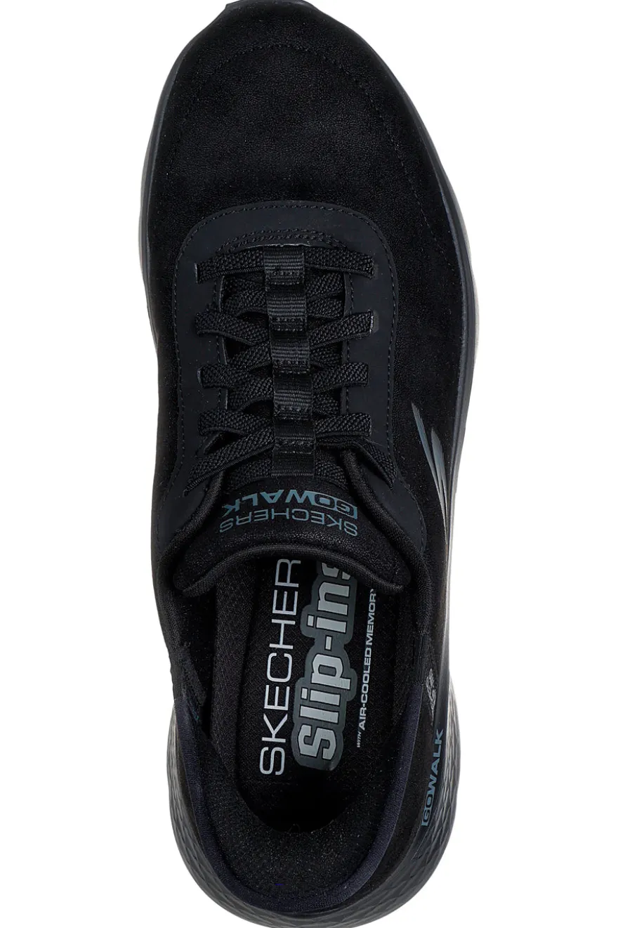 Skechers GO WALK FLEX SMOOTH MOTION – flexible schwarze Slip-On-Sneaker