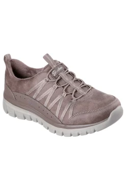 Skechers Graceful Cozy Hug – waschbare Sneaker aus veganem Memory-Schaum in Taupe