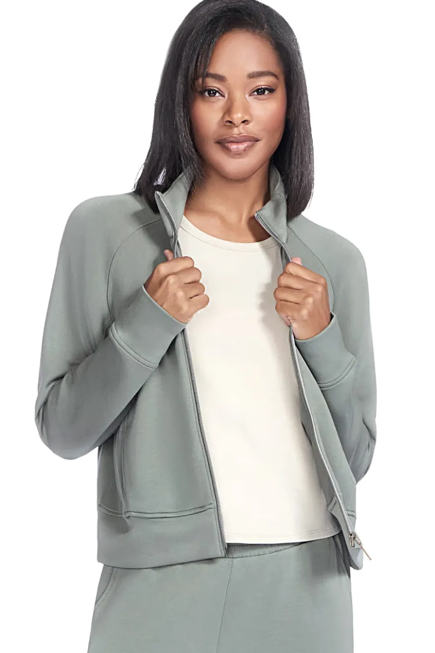 Skechers JA278 Skechluxe Elevate Reißverschlussjacke in Salbeigrün
