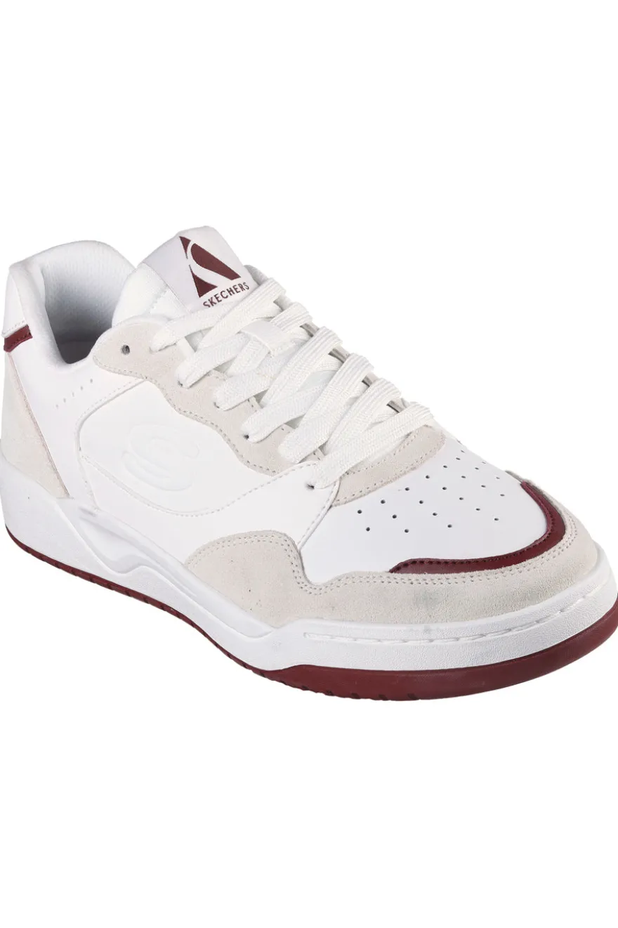Skechers Koop-Volley Low Varsity Weiße Turnschuhe