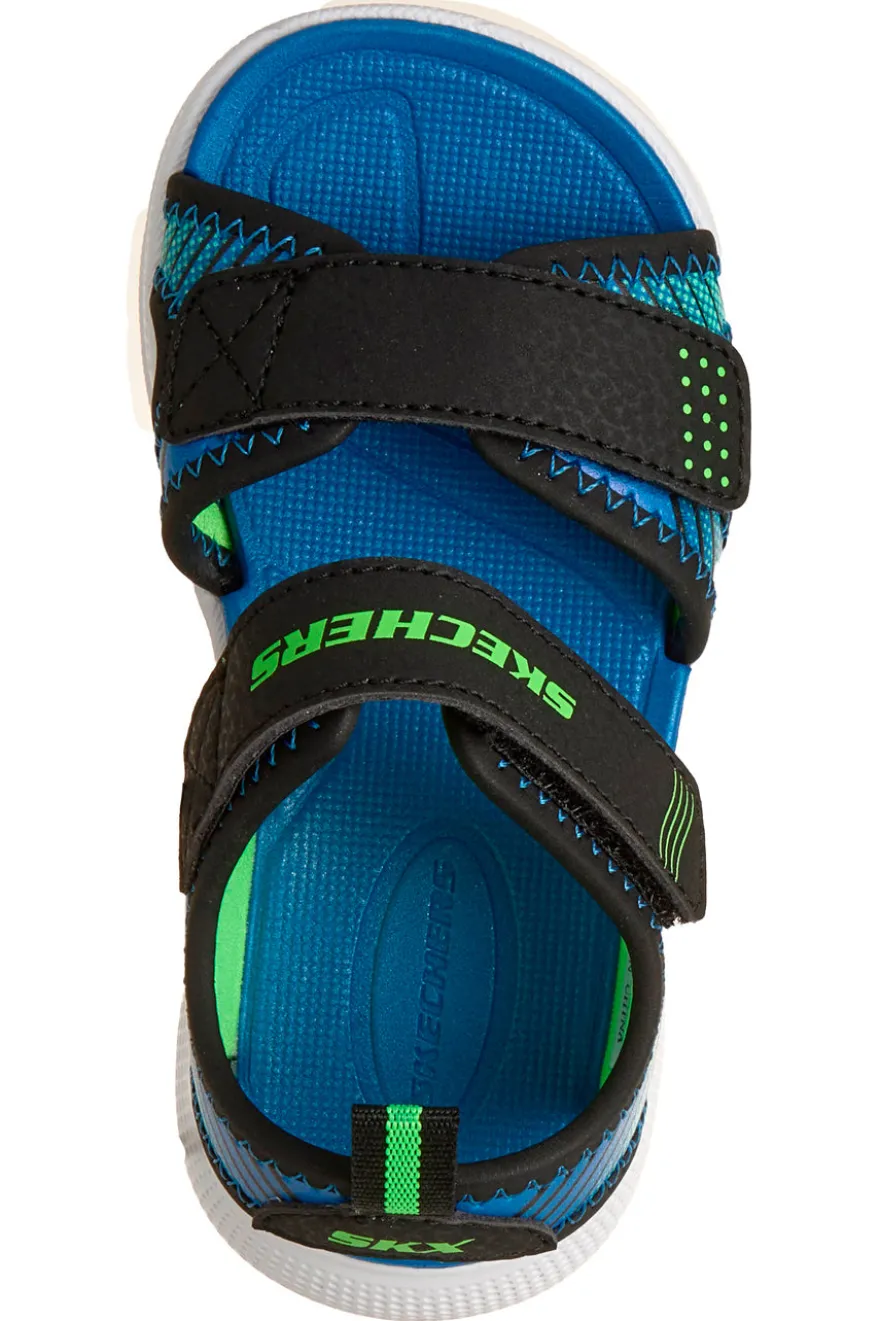Skechers Microspec-Splash schwarz leichte Sport-Sandalen