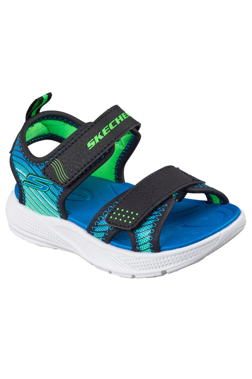 Skechers Microspec-Splash schwarz leichte Sport-Sandalen