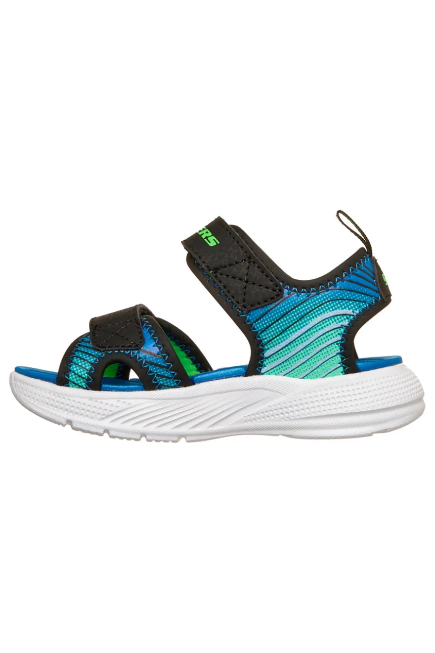 Skechers Microspec-Splash schwarz leichte Sport-Sandalen