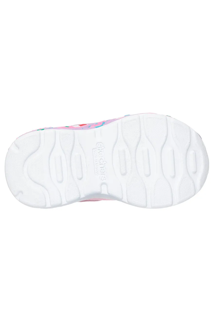 Skechers Play Scene Fun Squad – Rosa Sneaker mit Glitzer und verzierter Sohle