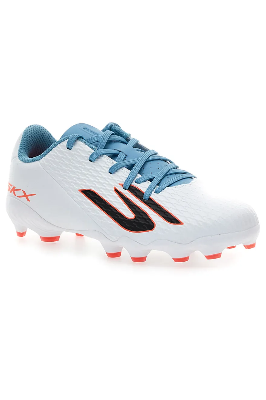 Skechers SKX 2 JR YO Weiße FG-Fußballschuhe zum Schnüren