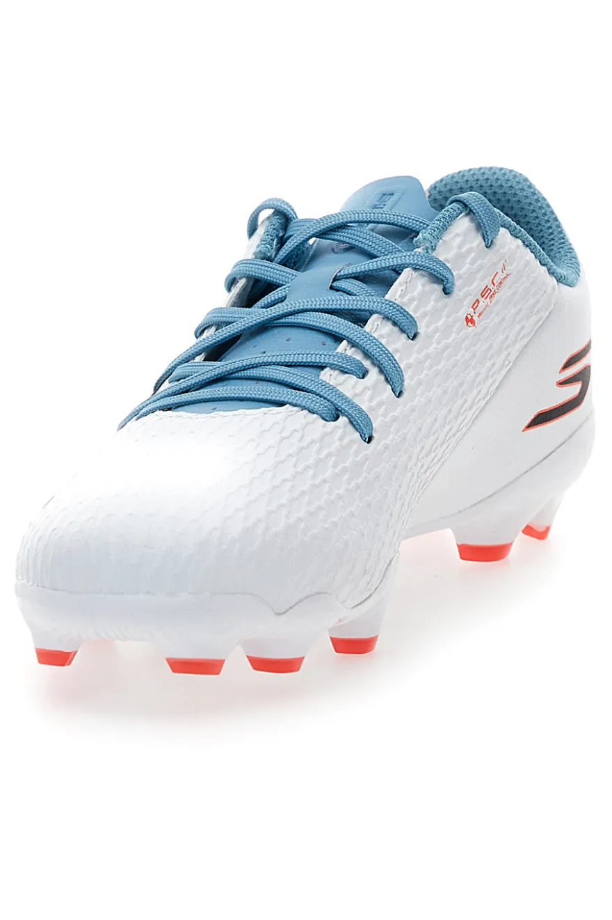 Skechers SKX 2 JR YO Weiße FG-Fußballschuhe zum Schnüren