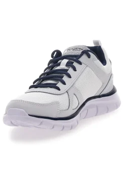 SKECHERS TRACK Fitnessschuhe mit Obermaterial aus grünem Leder und Mesh