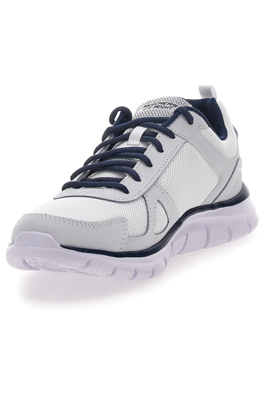 SKECHERS TRACK Fitnessschuhe mit Obermaterial aus grünem Leder und Mesh