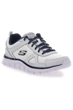 SKECHERS TRACK Fitnessschuhe mit Obermaterial aus grünem Leder und Mesh