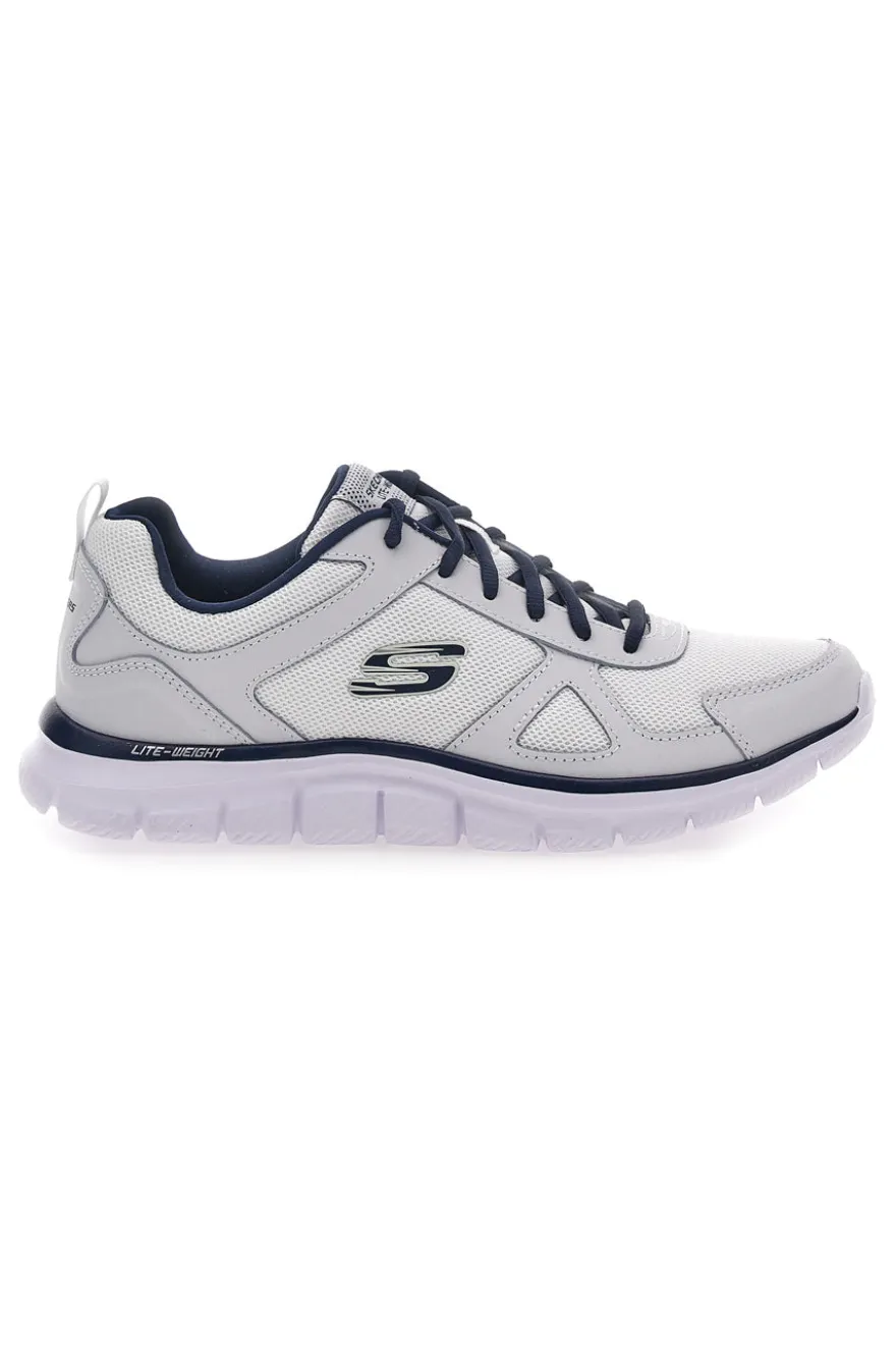 SKECHERS TRACK Fitnessschuhe mit Obermaterial aus grünem Leder und Mesh