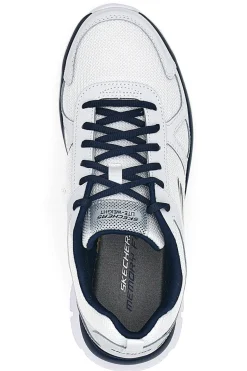 SKECHERS TRACK Fitnessschuhe mit Obermaterial aus grünem Leder und Mesh