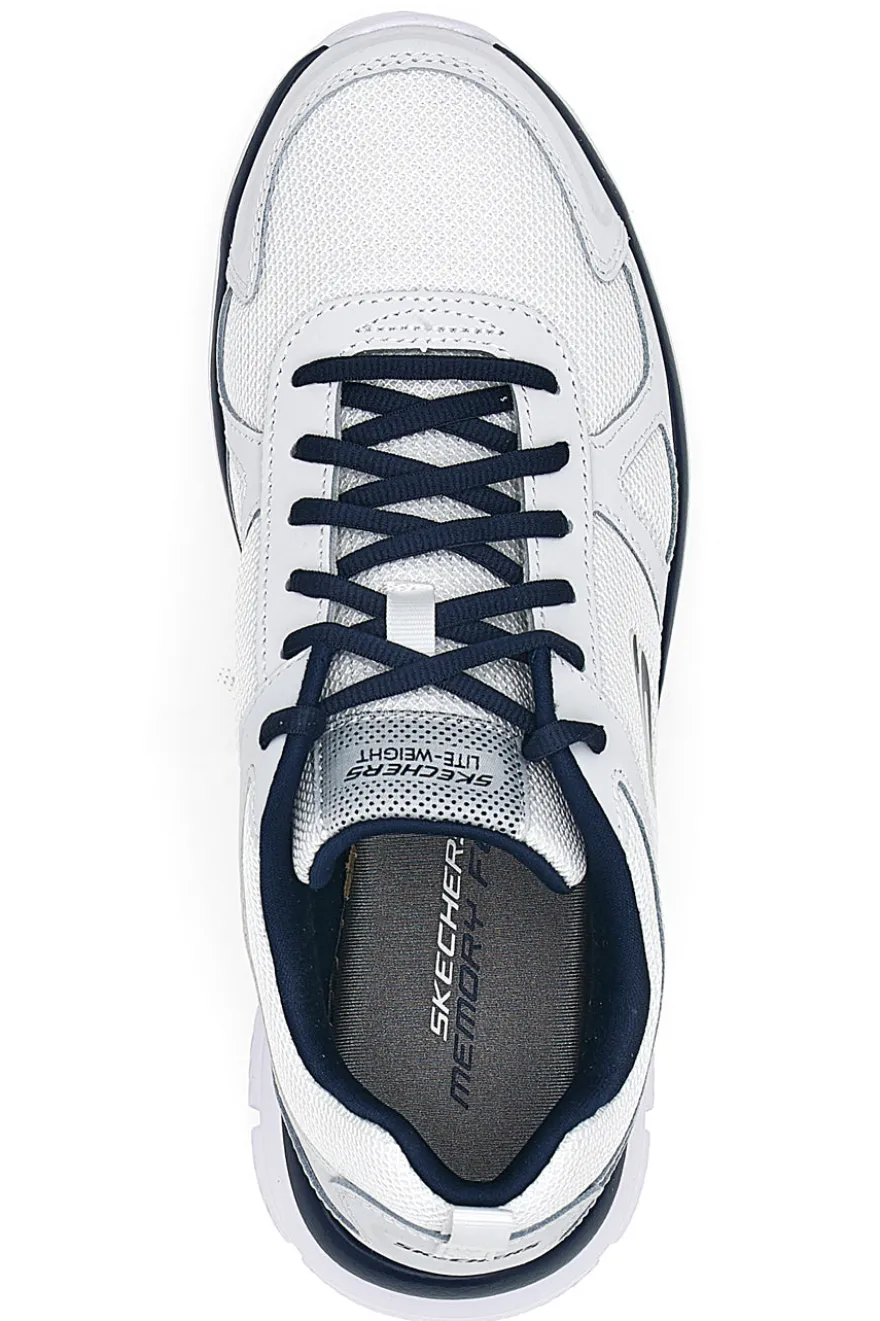 SKECHERS TRACK Fitnessschuhe mit Obermaterial aus grünem Leder und Mesh