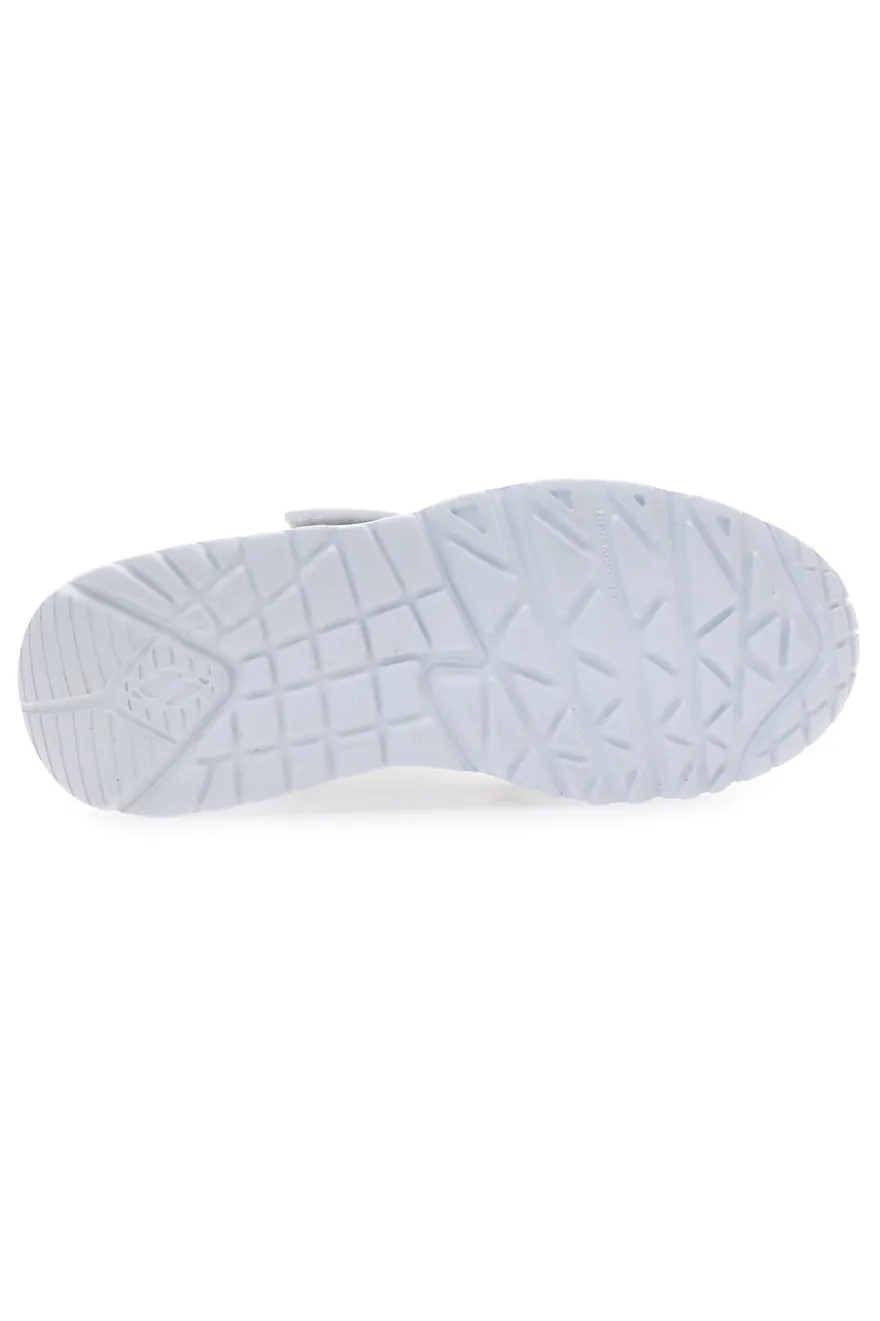 Skechers Uno Lite Weiße Sneakers mit Herzen und Memory Foam - Heart Craze